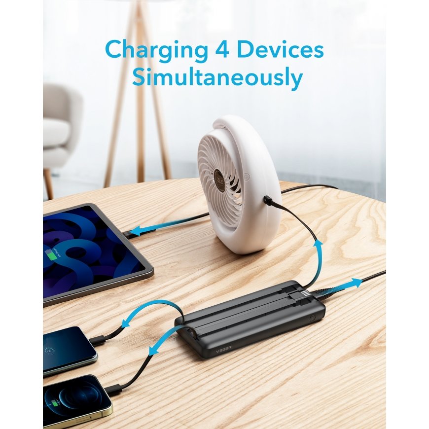 VEGER C10 VG-W1116 PowerBank 10000mAh with cables bulit-in – 2