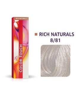 Wella Color Touch, Rich Naturals 8/81 Light Blonde/Pearl Ash, 60 ml plaukų dažai Pilka