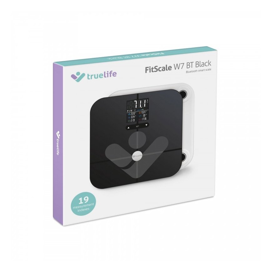 TrueLife TLFSW7BTB personal scale Square Black Electronic personal scale – 4