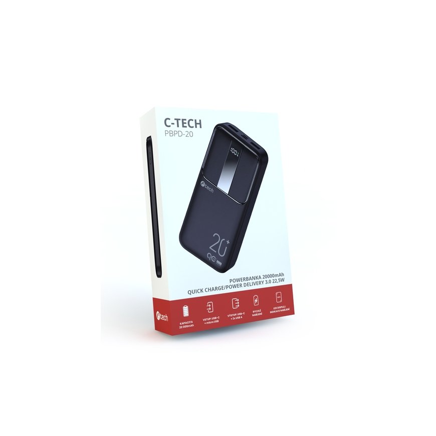 C-TECH BATCT1342 akupank Liitiumpolümeer (LiPo) 20000 mAh Must – 5