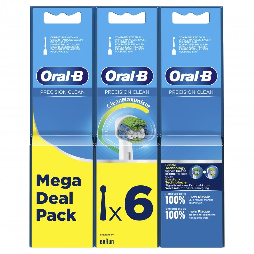 Oral-B Precision Clean 80339528 toothbrush head 6 pc(s) White – 2