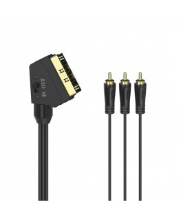 Hama 00205156 SCART кабель 1,5 m 3 x RCA Черный