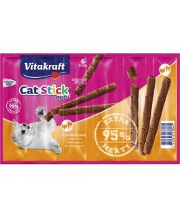 Vitakraft Cat Stick sausas kačių maistas 36 g Ėriena, Kalakutiena