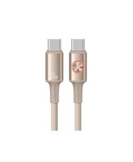 Kabel USAMS Huan Series SJ752 60W USB-C do USB-C 1,2 m tytanowy