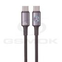Kabel USAMS Huan Series SJ752 60W USB-C do USB-C 1,2 m tytanowy Kabel USAMS Huan Series SJ752 60W USB-C do USB-C 1,2 m tytanowy