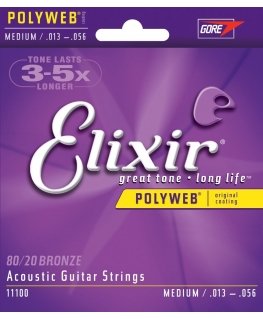 Elixir Strings 11100 musiikkisoittimen kieli Akustinen 6 kpl Kitara