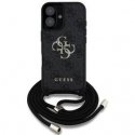 Guess PU 4G Metal Logo Crossbody Strap Case for Apple iPhone 16 Guess PU 4G Metal Logo Crossbody Strap Case for Apple iPhone 16
