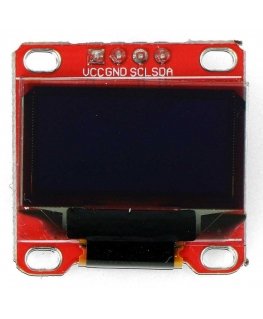 Openplatform OLED ekranas, mėlyna grafika, 0.96” 128x64px I2C - raudonas