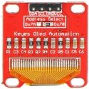 Openplatform OLED display, blue graphics, 0.96” 128x64px I2C - red Openplatform OLED display, blue graphics, 0.96” 128x64px I2C - red