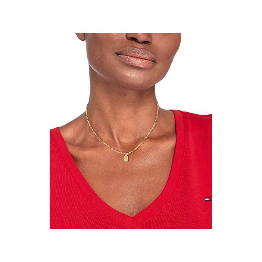 Tommy Hilfiger Elegantiškas paauksuoto plieno karoliai 2780824 – 2