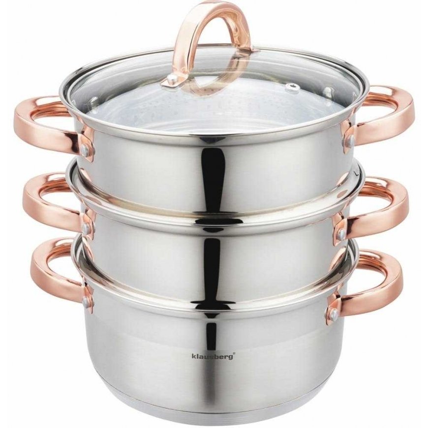 Garų puodas Puodas Rinkinys DO GOTOWANIA NA PARZE 20CM 4 EL. KLAUSBERG KB-7729 – 2