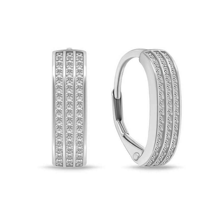Brilio Silver Brilio Silver Timeless silver earrings with zircons LME269