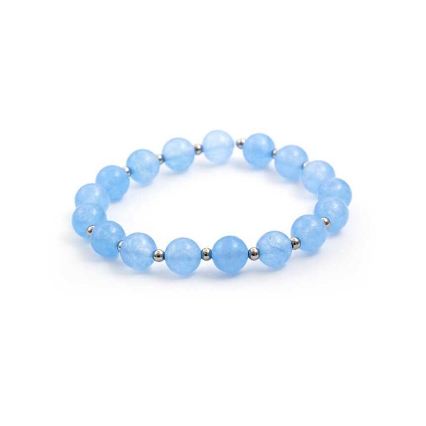 Agato Malaysian jade bead bracelet MINK16 / 17