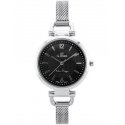 G. ROSSI KELLO - LESTI - 3652B (zg772b) - hopea/musta + laatikko G. ROSSI KELLO - LESTI - 3652B (zg772b) - hopea/musta + laatikko