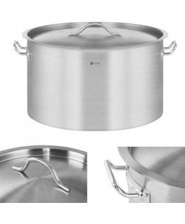 Royal Catering Gastronomic pot with lid, stainless steel, for induction cooker, 32 L