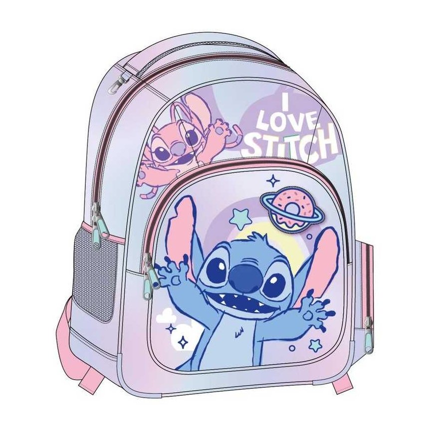 Mokyklinis krepšys Stitch Alyvinė