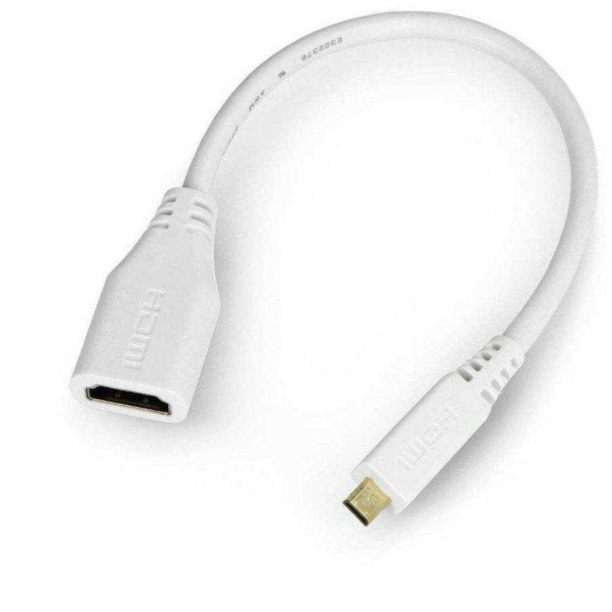 Raspberry MicroHDMI - HDMI adapter 0.235m White