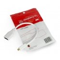 Raspberry MicroHDMI - HDMI adapter 0.235m White Raspberry MicroHDMI - HDMI adapter 0.235m White