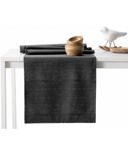 AmeliaHome Tablecloth Vesta graphite modern 115x300+35x300