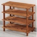 Kesper Tall shoe cabinet made of spruce, spacious and adjustable shoe rack with four shelves Kesper Tall shoe cabinet made of spruce, spacious and adjustable shoe rack with four shelves