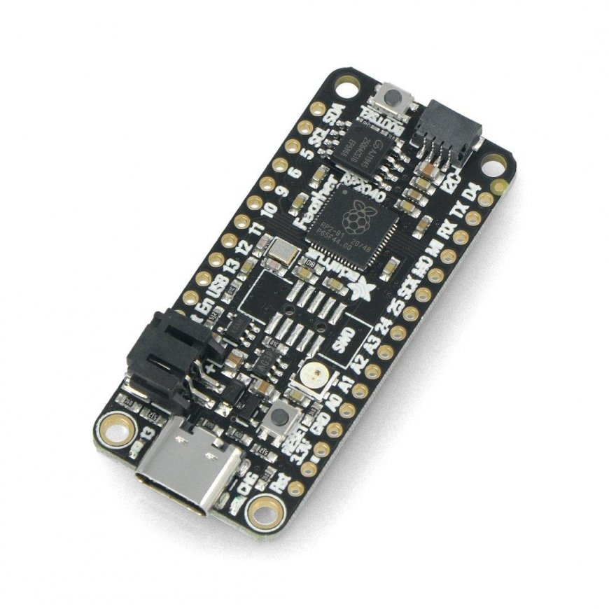 Adafruit Feather RP2040, plokštė su RP2040 mikrovaldikliu