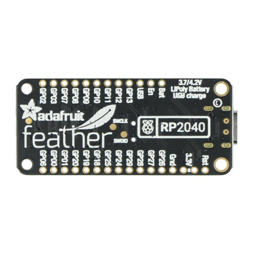 Adafruit Feather RP2040, plokštė su RP2040 mikrovaldikliu – 3