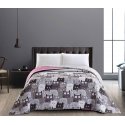 DecoKing Bedspread CATS INVASION, color: gray, print, material: textile microfiber, 220 x 240 DecoKing Bedspread CATS INVASION, color: gray, print, material: textile microfiber, 220 x 240