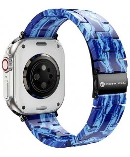 FORCELL F-DESIGN FA04 marble resin strap for APPLE Watch 38 / 40 / 41 mm blue