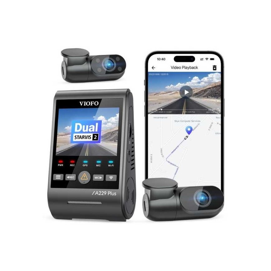 Viofo A229 Plus 3CH 2K vaizdo registratorius – 3