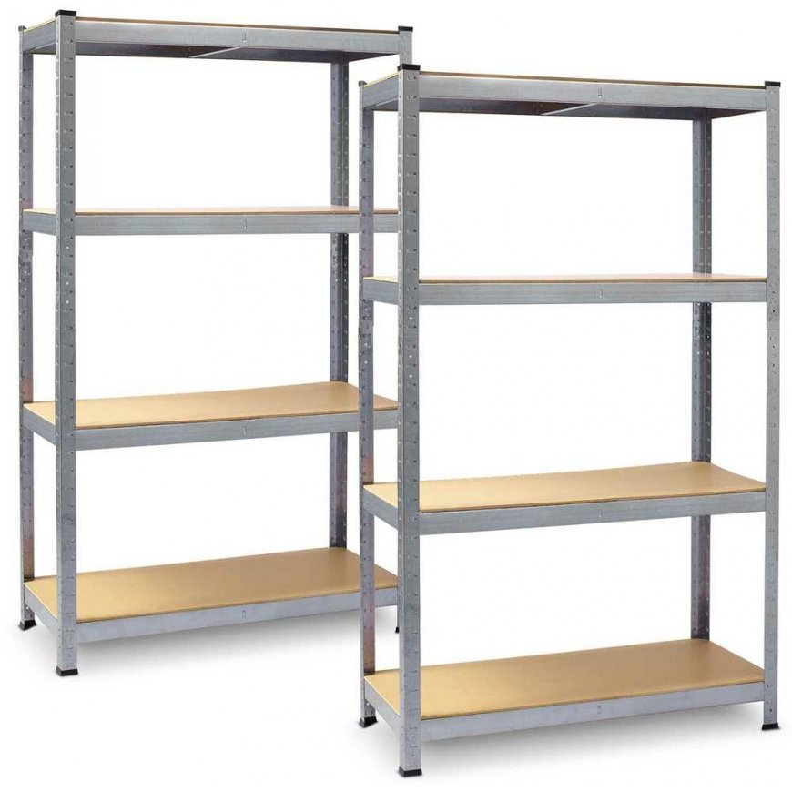 Plonos Metal warehouse shelf, set of