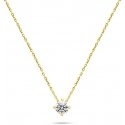 Brilio Silver Minimalist gold-plated necklace with zircon NCL73Y Brilio Silver Minimalist gold-plated necklace with zircon NCL73Y