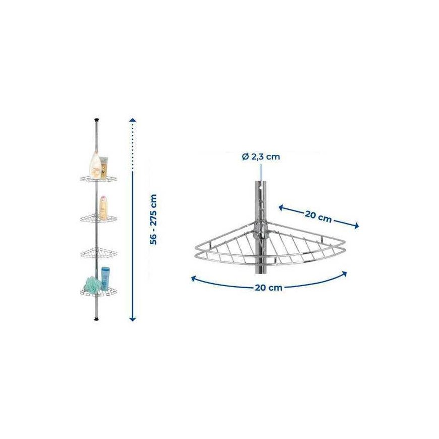 Maximex Corner telescopic bathroom shelf for shower - up to 4 levels – 4