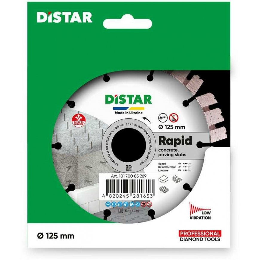 DISTAR DIAMOND DISC RAPID 125 x 2,0/1,2 x 10 x 22,23-10 – 2
