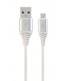 Cablexpert CC-USB2B-AMMBM-2M-BW2 USB-kaabel USB 2.0 USB A Micro-USB B Valge