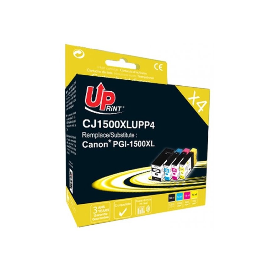 T3AZUR CJ1500XLUPP4 струйный картридж 4 шт Черный, Голубой, Пурпурный, Желтый
