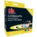 T3AZUR CJ1500XLUPP4 tintes kārtridžs 4 pcs Melns, Tirkīzzils, Fuksīns, Dzeltens T3AZUR CJ1500XLUPP4 tintes kārtridžs 4 pcs Melns, Tirkīzzils, Fuksīns, Dzeltens