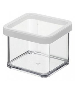 Rotho 11603 Taisnleņķa Kaste 0,5 L Caurspīdīgs, Balts