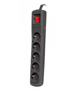 NATEC NSP-1715 surge protector Black 5 AC outlet(s) 5 m