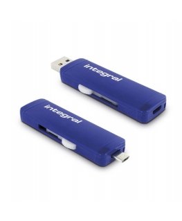 Integral Slide 16GB USB flash drive USB Type-A / Micro-USB 3.2 Gen 1 (3.1 Gen 1) Blue