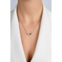 Brilio Silver Silver necklace Colorful flowers with zircons NCL173WRBW Brilio Silver Silver necklace Colorful flowers with zircons NCL173WRBW