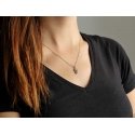 Akaattihopea Hamsa-kaulakoru - Fatiman käsi AGT-N012W (ketju, riipus) Akaattihopea Hamsa-kaulakoru - Fatiman käsi AGT-N012W (ketju, riipus)