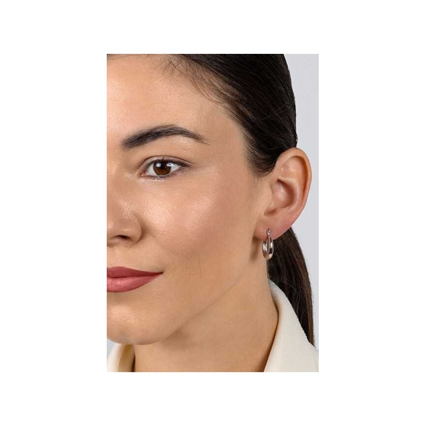 Brilio Silver Gold-plated oval earrings EA1145Y – 4