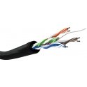 Goobay CAT 5e Outdoor Network Cable, U/UTP, black, 100m