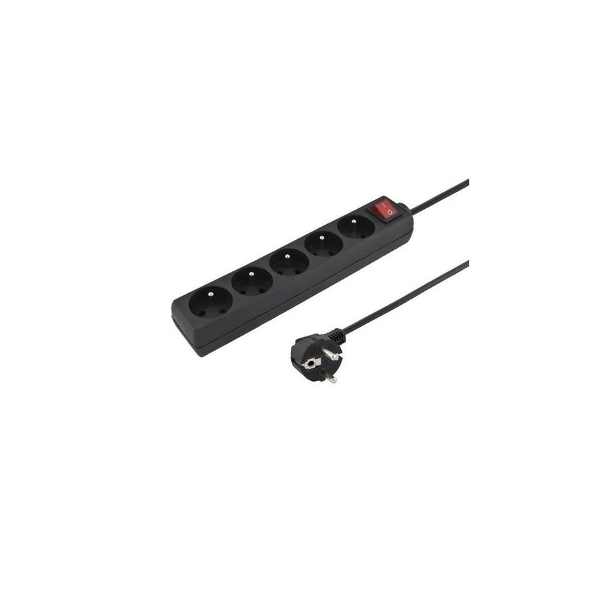Konnoc DX-5FS 5m five-outlet power strip with switch BLACK – 2