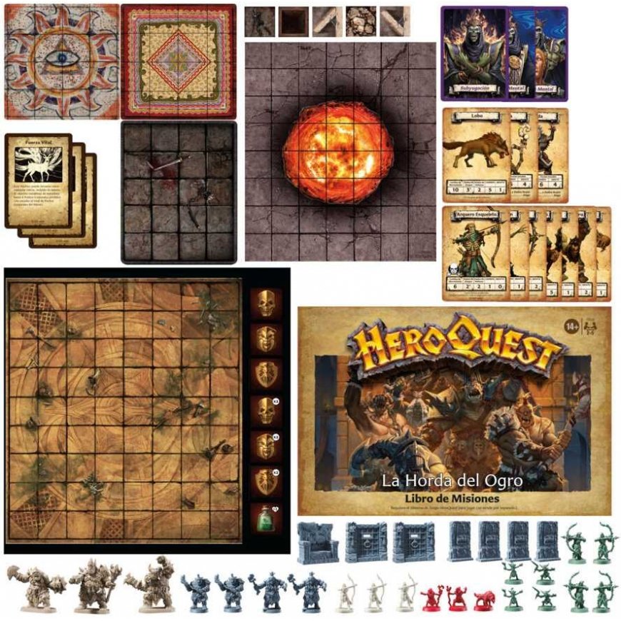 Hasbro Spanish Heroquest The Ogre Horde expansion board game – 3