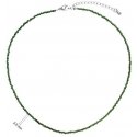 Evolution Group Steel necklace with green beads 42012.3 green Evolution Group Steel necklace with green beads 42012.3 green
