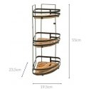 5five Simply Smart BLACKACIA corner shower shelf, no drilling, 23.5 x 19.5 x 55 cm