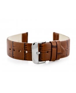 Pacific W57 leather watch strap - dark brown - 22mm