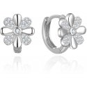 Beneto Charming round earrings with zircons AGUP2621 Beneto Charming round earrings with zircons AGUP2621