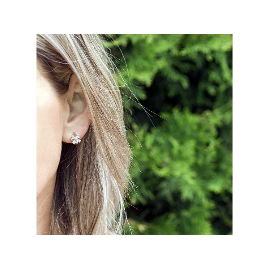 Beneto Charming round earrings with zircons AGUP2621 – 2